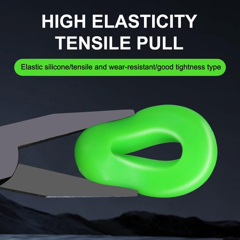 10PCS Retaining Protector Fishing Pole Anti-slip Stopper Fish Rod Stand Stop Silicone Ring Anti-Skid Hand Rod Stopper Clip