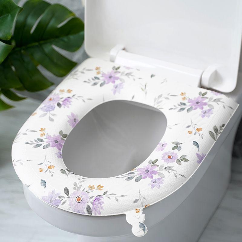 Cuscino per Sedile WC Stampato Impermeabile Universale per Tutto l'Anno Domestico EVA Schiuma di Silicone Coprisedile WC