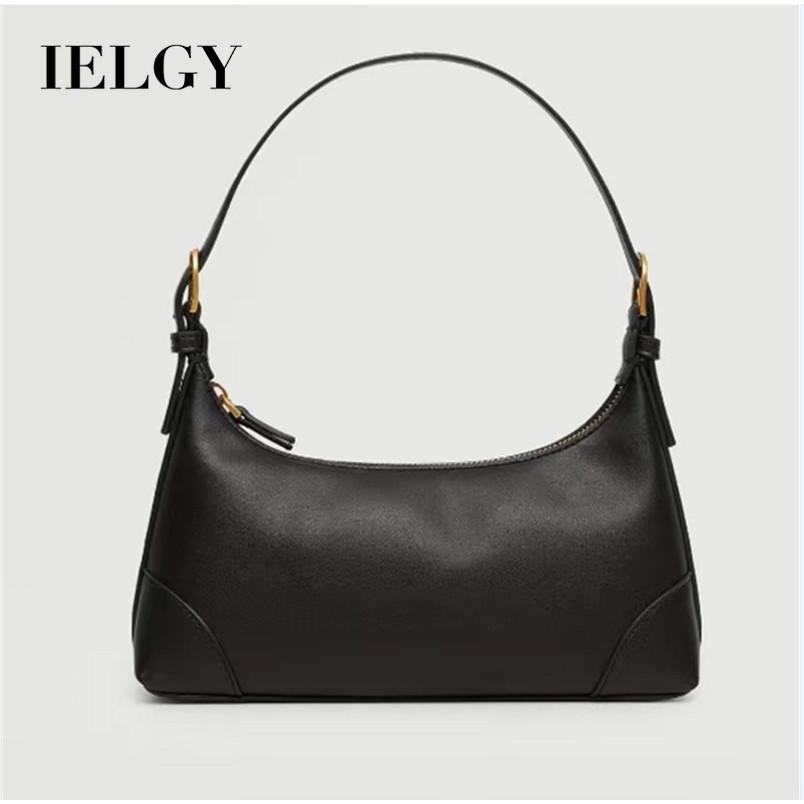 IELGY Shoulder Armpit Bag All-Match Portable Soft Leather Baguette Bag
