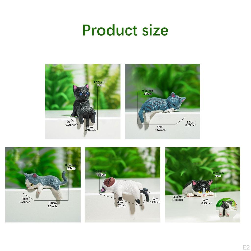Cat Car Interior Accessories Figurines for Computer Display Adorable Crafts Decor Desk