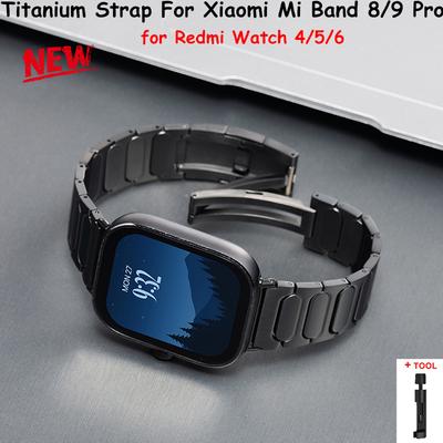 Neues Titan-Metall-Uhrenarmband Für Xiaomi mi Band 9 Pro/8 Pro Luxuriöses Metall-Ersatzarmband Für Redmi Watch 6 5 4 Uhrenarmband