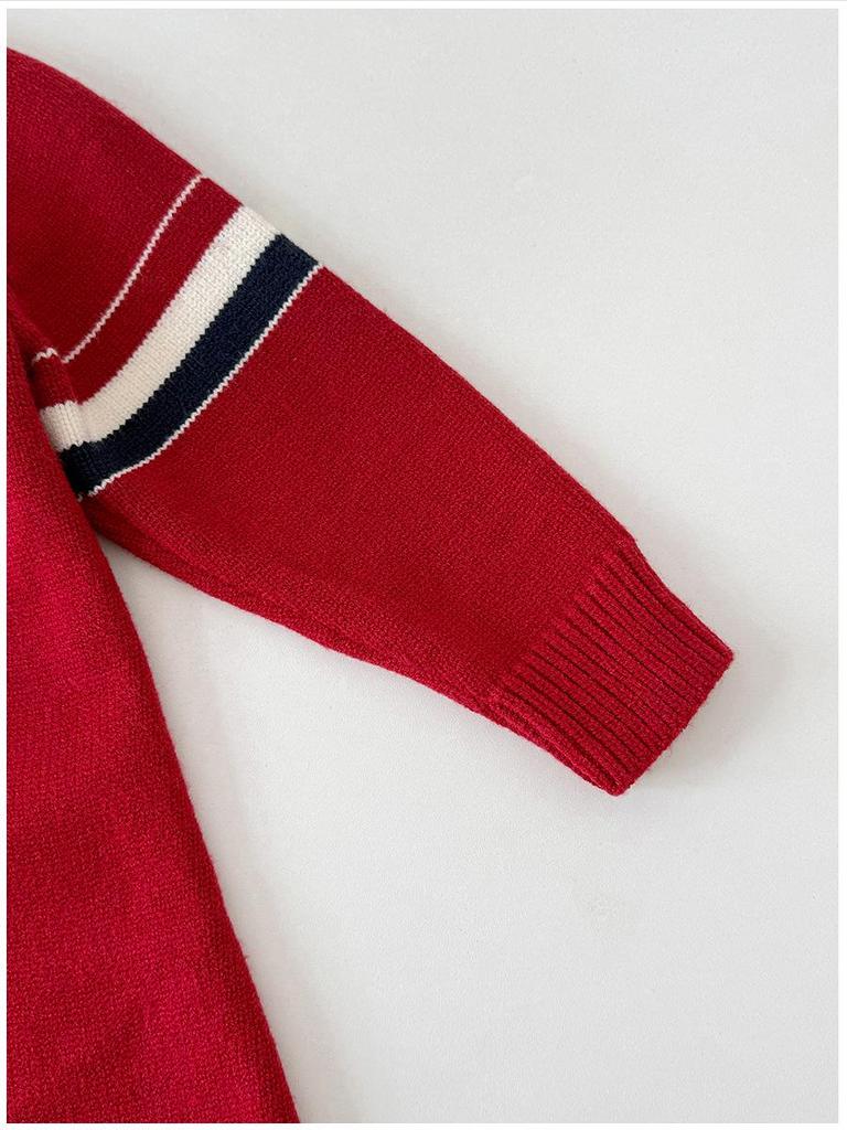 2026 New Year Red Family Sweaters: Parent-Child, Baby, and Toddler Outfits for Family of Three or Four