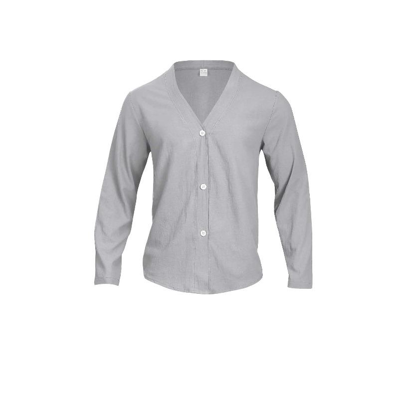 Cardigan Camicia a Maglia da Uomo con Bottoni e Maniche Lunghe.