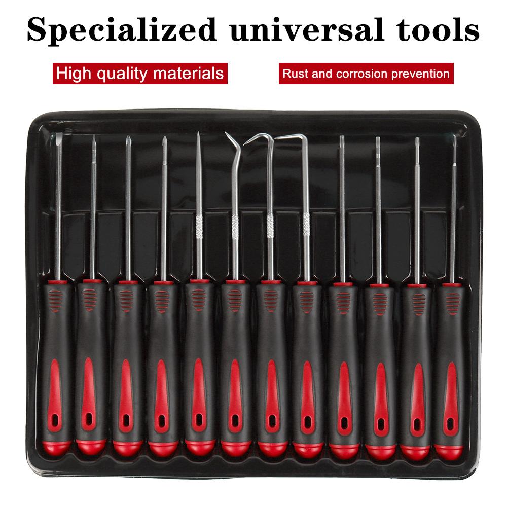 O-Ring Removal Tool Set Puller Craft Tools Hook Oil Seal Fuel Seal 12PCS Precision Screwdriver Set Automotive Pick Set