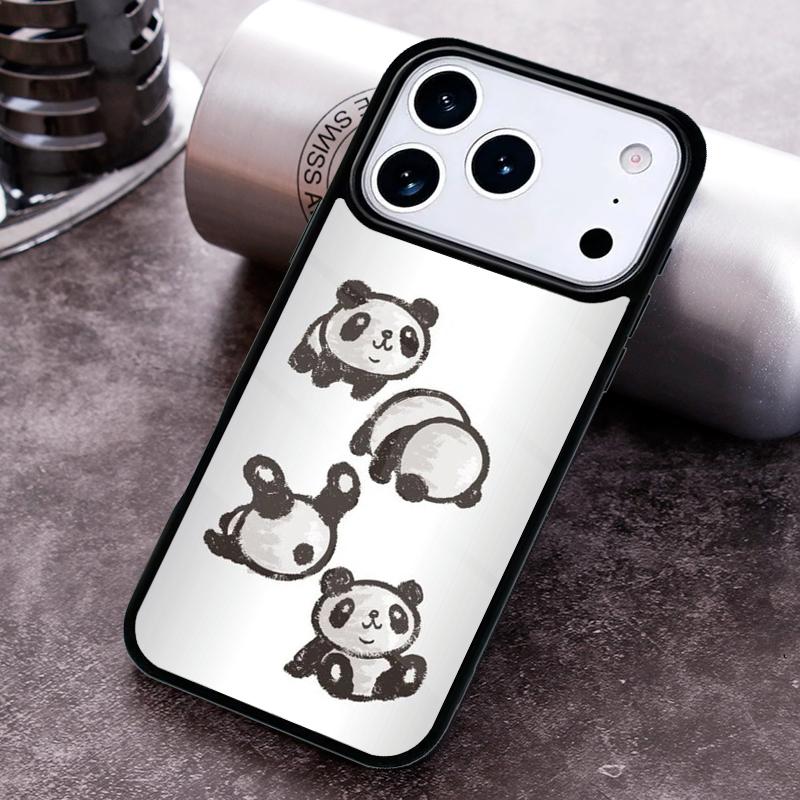 Cute Panda Fashion Phone Case For iPhone 17 16 15 14 13 12 11 Pro Max Plus 17Air Soft Silicone Cover