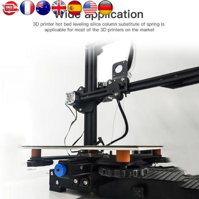 4 szt. Silikonowe Kolumny Poziomujące Podgrzewanej Płyty Solidny Dystans Kolumna Poziomująca Platformy dla Creality CR-10 10S 10 V2 10 Mini