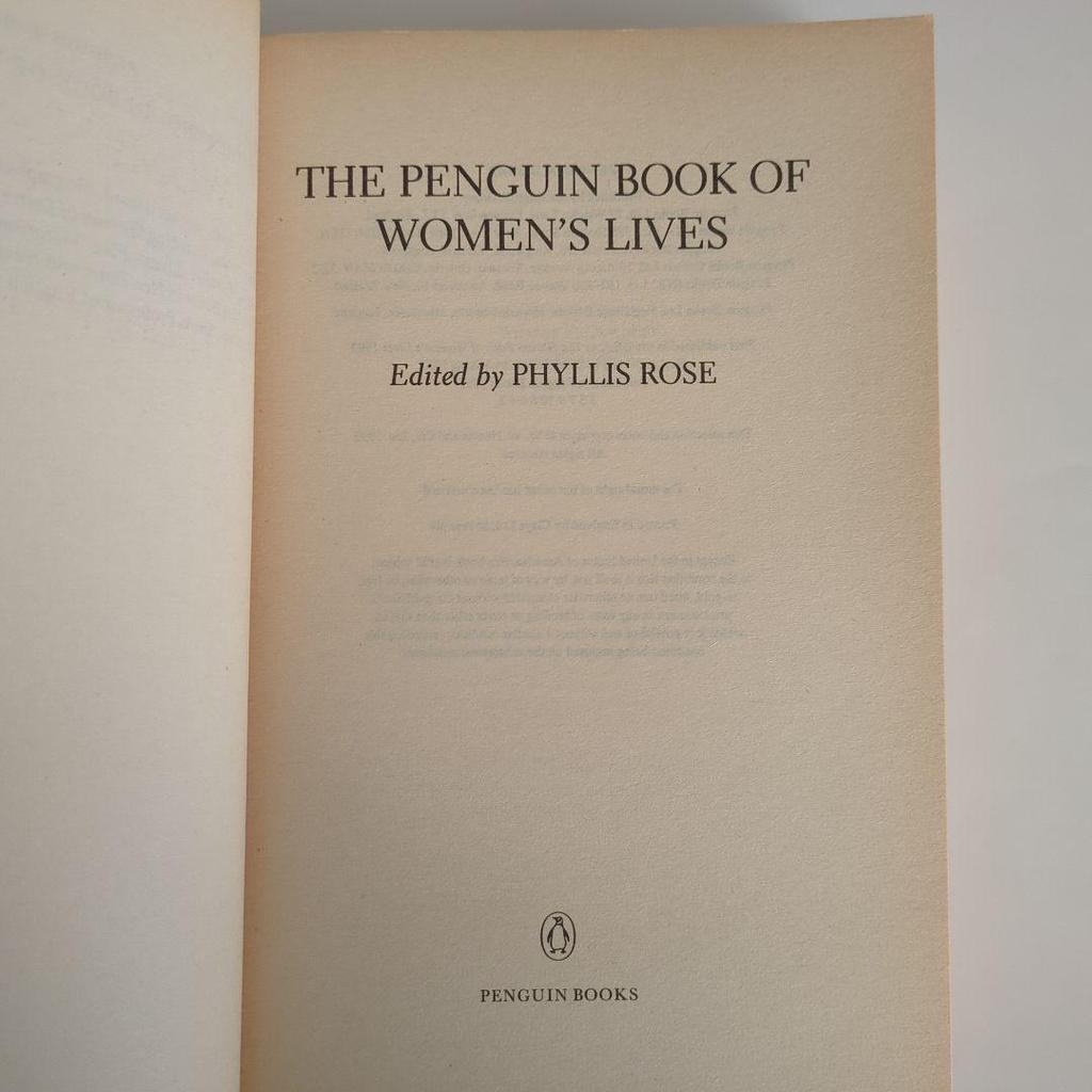[USED] THE PENGUIN BOOK OF WOMEN'S LIVES