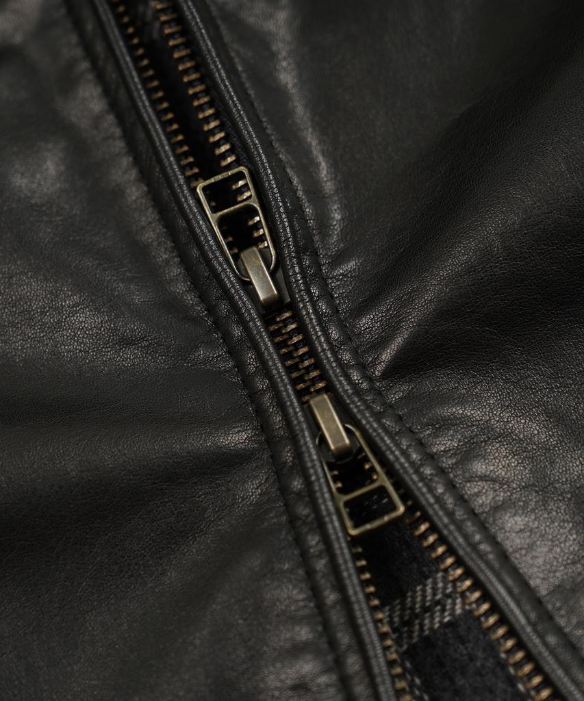 FRIZMWORKS Waxed Cowhide Buddy Harrington Jacket _ Black