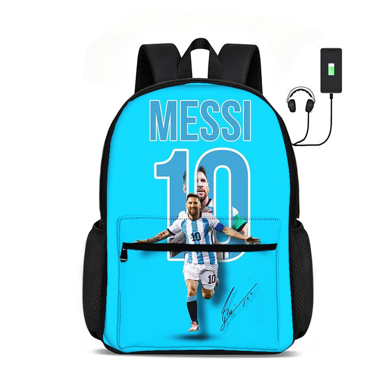 Apprendre, Sortie Étoile du Football Sac d'École L-Lamin Yamal Lot de 3 pièces avec Poche Avant Sac à Dos Quotidien Sac Repas, Trousse à Crayons, Sac à Dos de Sport