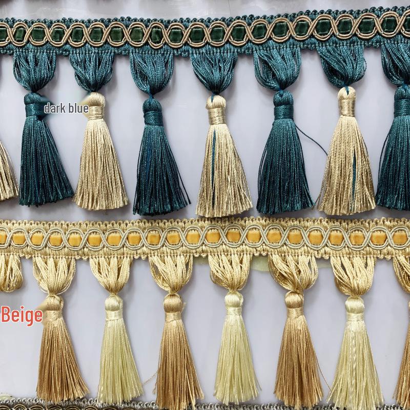

Thickened Double Opening Curtain Pendant with Tassels