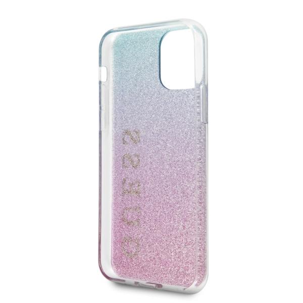 Guess Guhcn65Pcuglpbl Iphone 11 Pro Maxróżowo-Niebieski/Pink Blue Hard Case Glitter Gradient