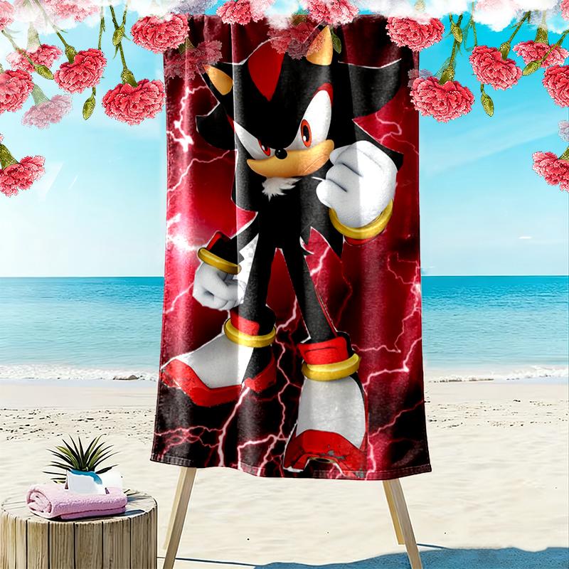 1pc SONIC Beach Towel, Outdoor Activities Perfect Summer Travel Supplies, As A Gift for Festivals