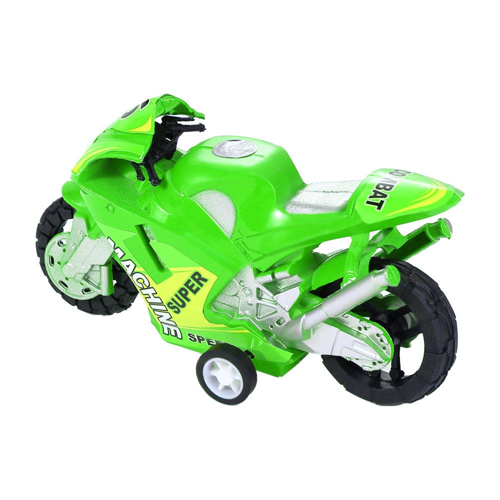 Four-wheel Kids Plastic For Boys Motorbike Model Motorcycle Toy Pull Back Car Motorcycle Model