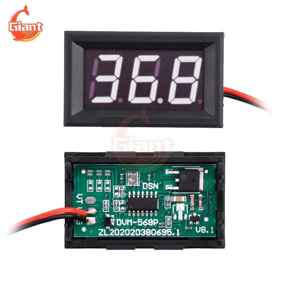 DC 5-120V Digital Voltmeter 3-Digit Display Two-wire Voltage Meter Tester DC High-voltage Volt Meter Gauge Volt Detector Tester