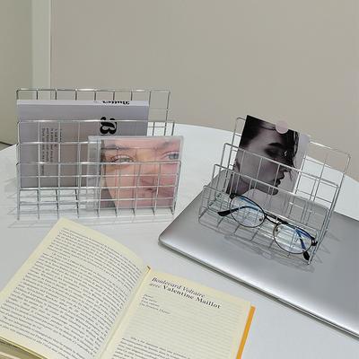 Minimalistisches Eisen Desktop Aufbewahrungsregal Organizer Tisch Metall Organisationsregal Bücherregal Schreibtisch Multifunktionales Aufbewahrungsregal