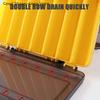 12-Slot Double-Sided Fishing Lure Case, Clear Plastic Storage Box with 2 Buckles