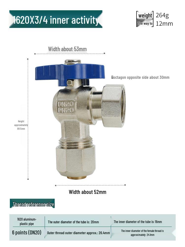 All-Copper Valve Manifold: Three-Way Union, Male/Female Thread Ball Valve for Underfloor Heating and Wall-Hung Boilers