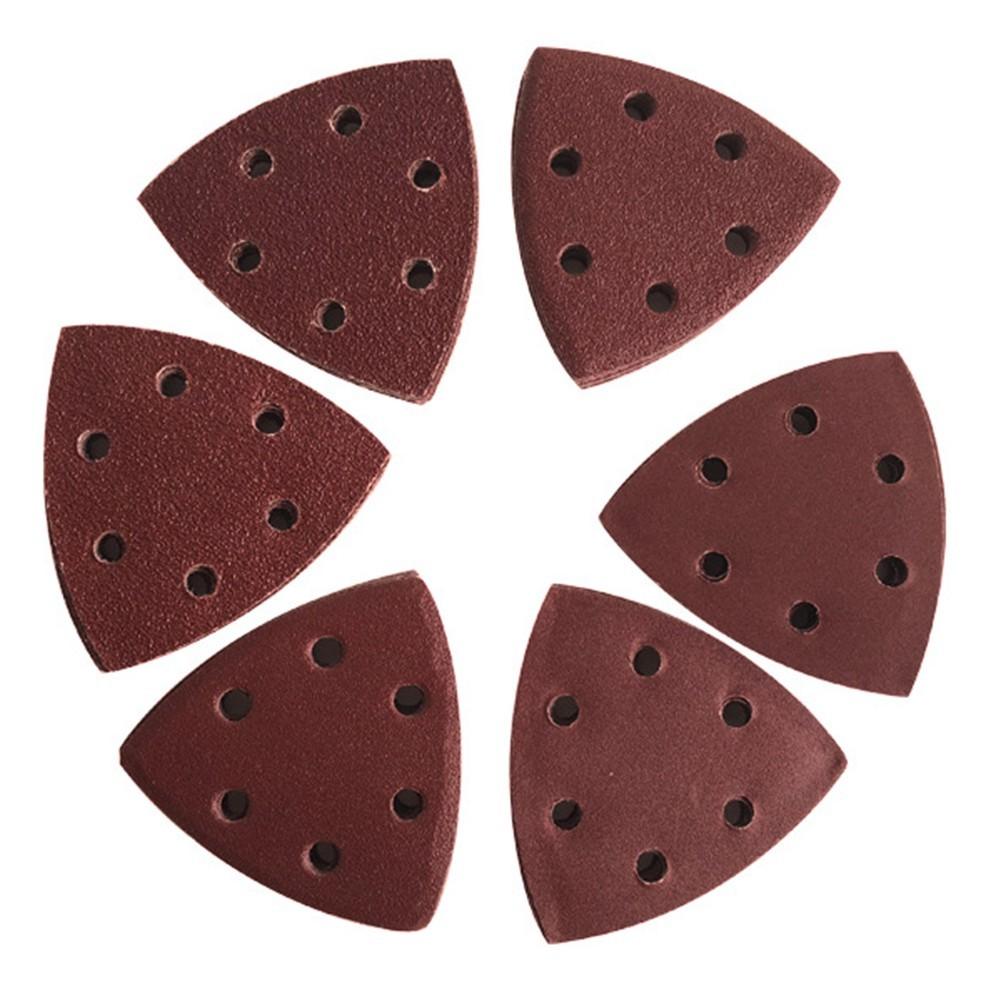 Professional Grade 90mm Triangular Sanding Disc 6 Hole Sander Pack of 20