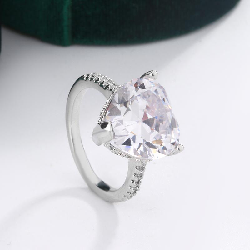 

Модное простое белое кольцо для помолвки с цирконием Love Bride, горячая распродажа в Европе и США, ювелирные изделия 7 белый