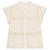 Zaprha 2025 Summer New Straight Lace Crocheted Holiday Style Super Short Sleeve Round Neck Top 3666107