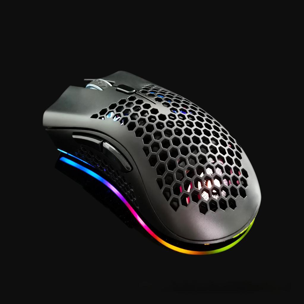 Wireless RGB Honeycomb Gaming Mouse – Ergonomic Design for Office and Gaming
