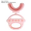 Spazzolino per bambini Materiale per uso alimentare Rimuovi le macchie dei denti A forma di U Bocca intera Pulizia dei denti Spazzolino per bambini