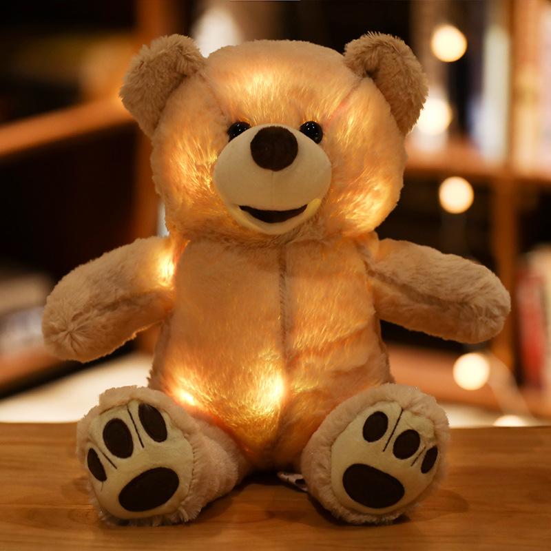 Cartoon Luminous Animal Heart Bear Doll Plush Toy Lamb Unicorn Doll Children'S Doll