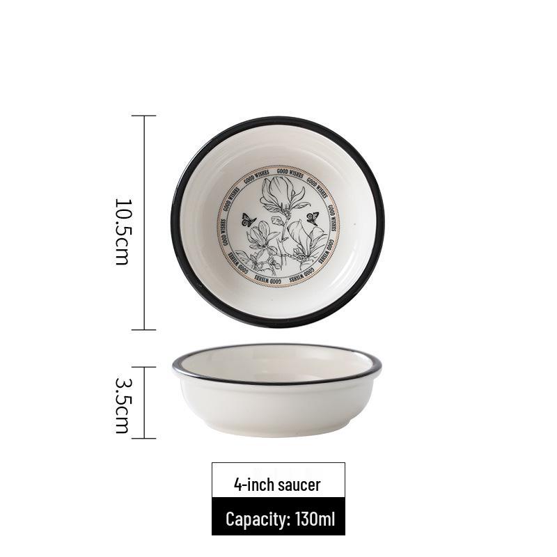 Elegant Ceramic Tableware Set: Thickened Bowls & Plates with Gift Box