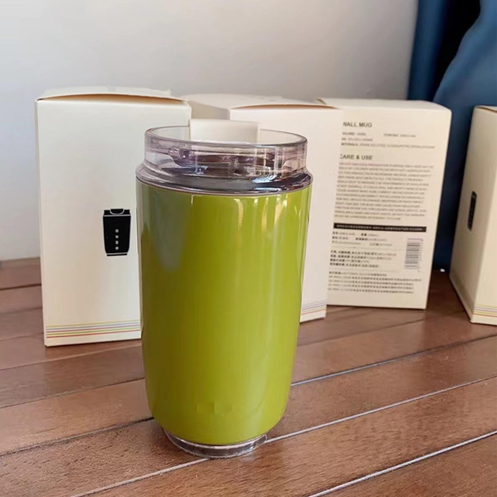 

1 шт., стакан, молочно-белая кофейная кружка, автомобильная термос для воды, дорожный термос из нержавеющей стали, чайник для питья зелёный