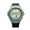 JYL Men's Watch Three-eye Six-needle Blue Light Silicone Strap