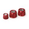 Red Aluminum AC Climate Control Radio Volume Knob Ring Covers For 17-up 5 Series