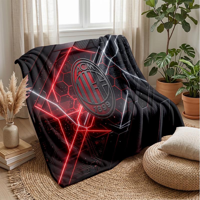 AC Milan Theme blanket Soft Flannel Blanket Plush Throw Blanket Cozy Sofa Bed Blanket for Home Decor