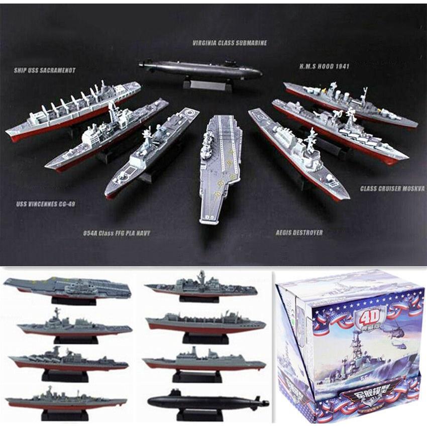 Engaging 4d Assembled Battleship Warship Model Craft For Young Military Enthusiasts