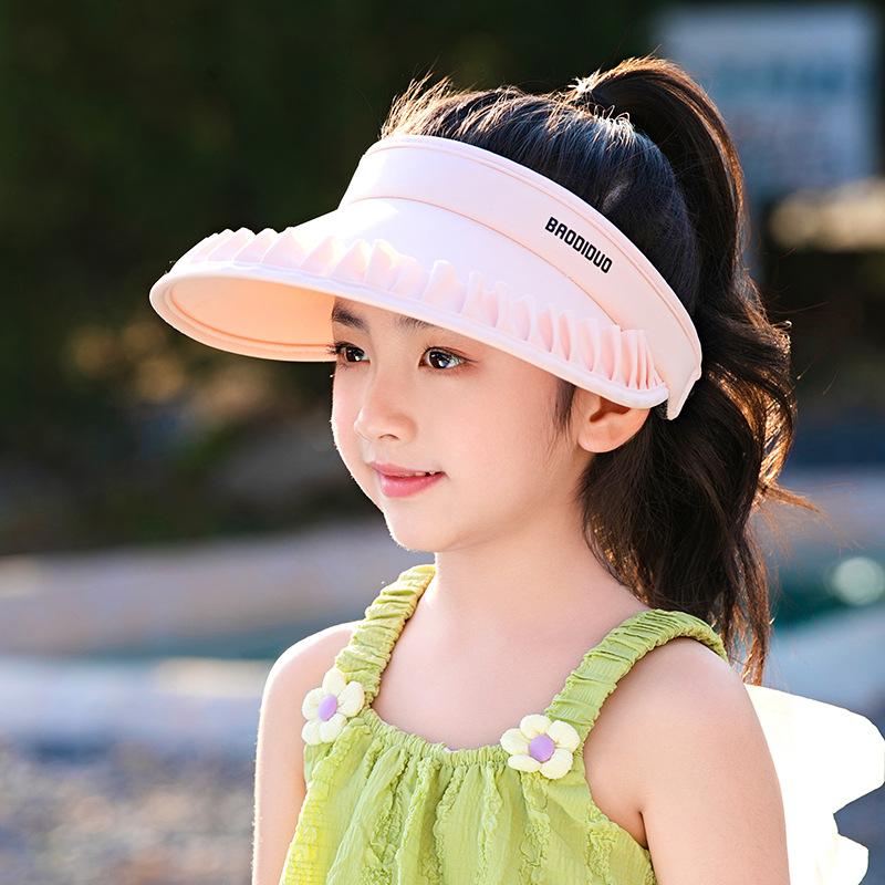8471 Summer Parent-child Lace Eaves Empty Top Hat UV Protection Hat Women's Outdoor Leisure Sun Protection Hat