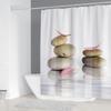 Pebble Printed Shower Curtain Mildew Washable Curtain With Hook Bathroom Decorative Curtain Rocks 3D Shower Curtains 240*180Cm