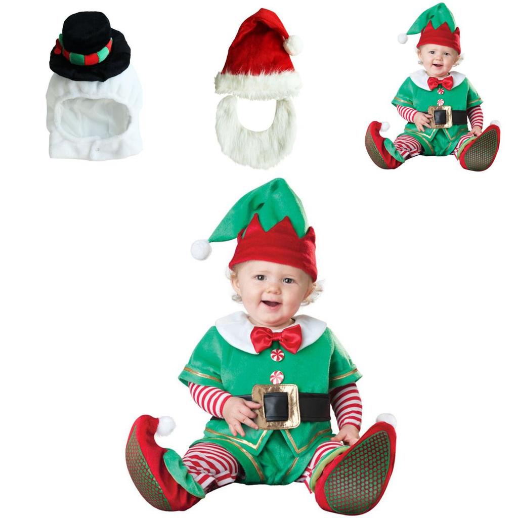 Christmas Kids Snowman Velvet Cosplay Costume Soft Comfortable Gift Idea