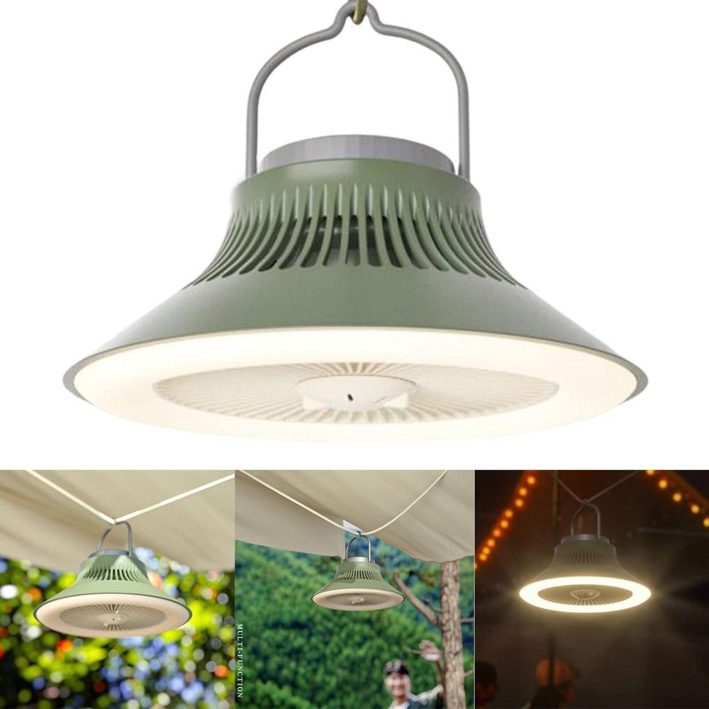 Tripod Stand Portable Camping Fan Led Light Desktop Circulator Cordless Ceiling Fan Office Desk