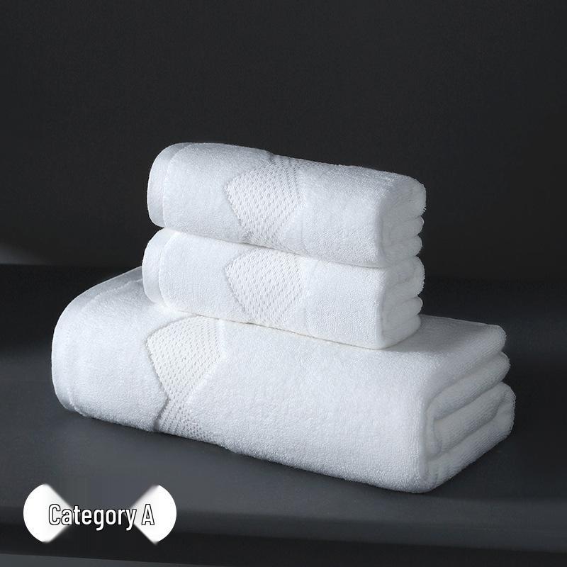 Premium All-Cotton Bath Towel: Thick, Soft, Absorbent, Antibacterial, Embroidered for Household and Hotel Use