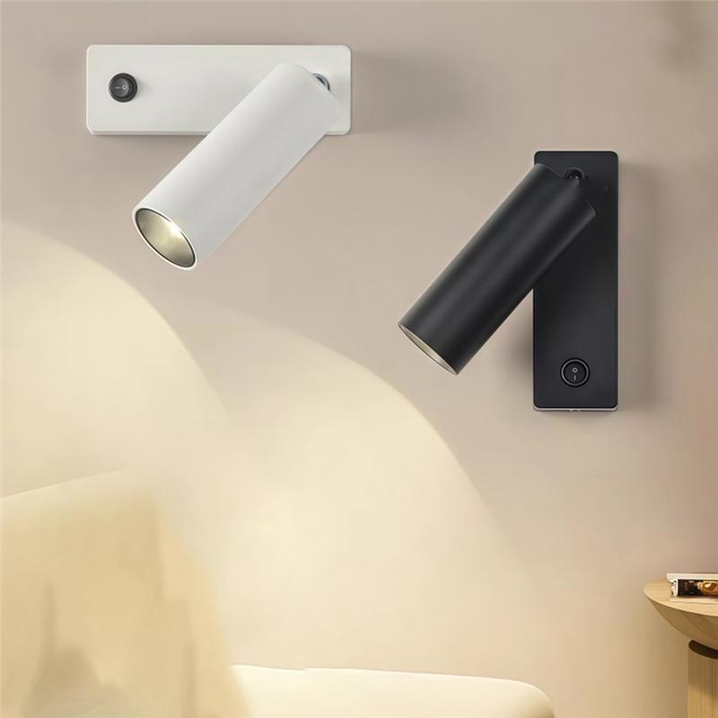 A25F-LED Reading Light Eye Protection Wall Lamp 360° Rotatable Folding 5W Spotlight Anti-Glare For Hotel Study Bedroom Hall