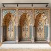 The Sultan's Choice Moroccan Court-style Retro Photography Background - Polyester the Perfect Choice for Birthday Parties