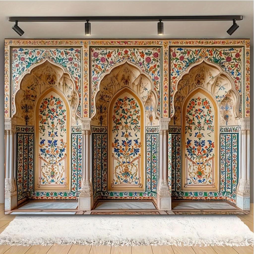 The Sultan's Choice Moroccan Court-style Retro Photography Background - Polyester the Perfect Choice for Birthday Parties