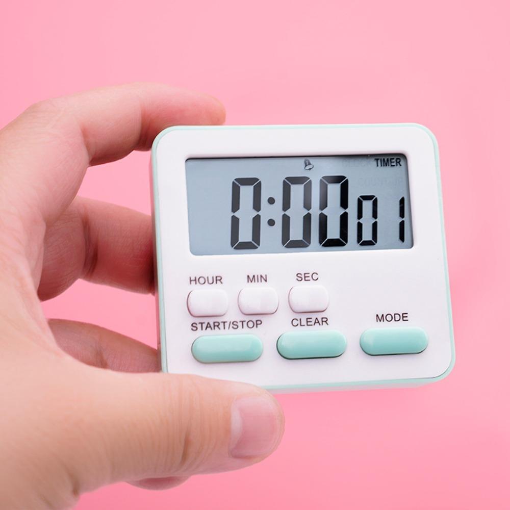 Kitchen Accessory LCD Digital Display Stopwatch With Flashing Light Kitchen Timer Alarm Clock
