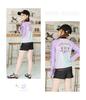Rashguard for Long No for Elementary School 130cm [Arisana] Kids, Sleeves, Hood, Girls, Students, UPF50+, 01. Lavender,