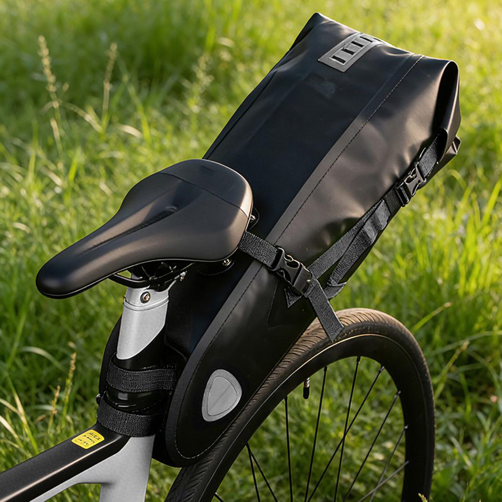 Fahrradsatteltasche Regendichte Fahrrad-Hecktasche 10L Großes Fassungsvermögen mit Rahmen für Mountainbike- und Straßenfahrten