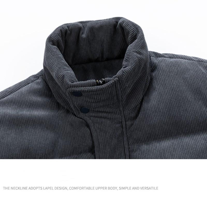 Winter Trend Brand American Vintage Down Jacket Couple Corduroy Cotton-padded Jacket