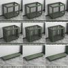 Large Army Green Heavy-Duty Mobile Mesh Storage Cage with Wheels