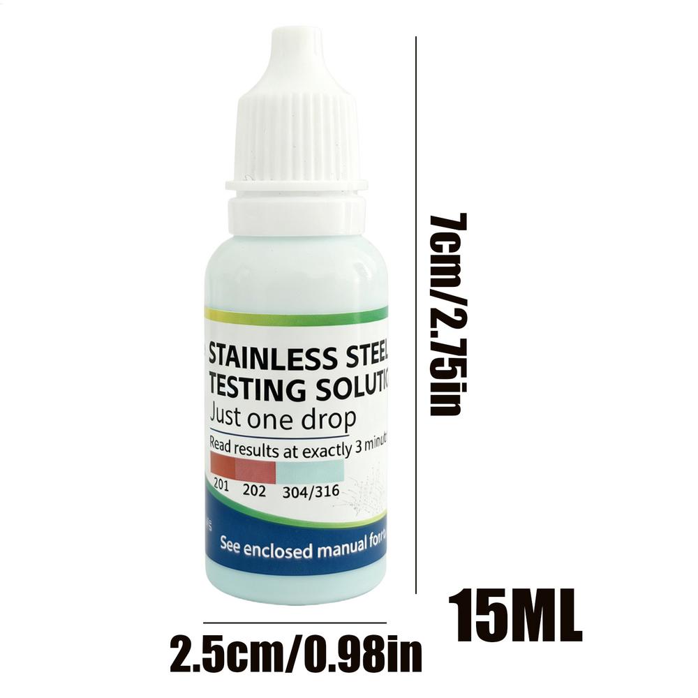 15ml Stainless Steel Testing Solution 304/201/202/301 Rapid Reagent, Analytical Identification Solution, Manganese Content Test 15ml