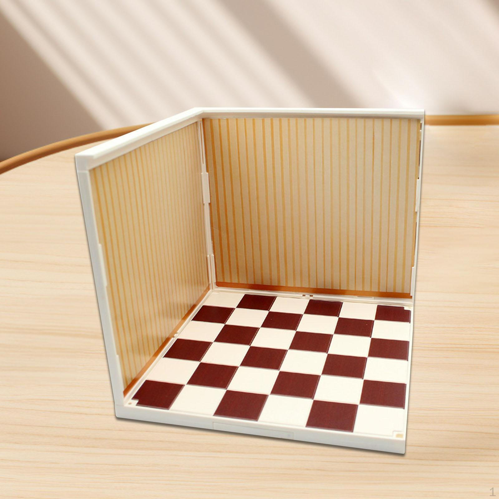 

1/12 Фон Шоу Дисплей Организатор Макет Сцена DIY Модель Кабины Фото Доска Парковка Style D