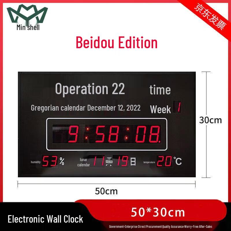 GPS Satellite Synchronized Large Digital Wall Clock