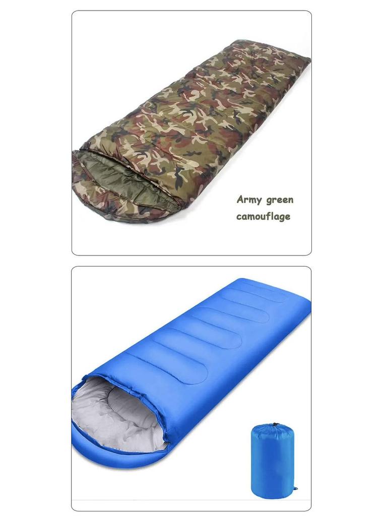 Thickened Outdoor Camping Hooded Sleeping Bag for Winter & Autumn